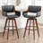 Modern Faux Leather Upholstered Swivel Stools-1305084205-1305084210