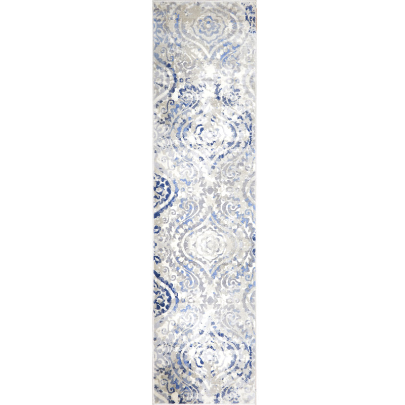 Rondo Damask Indoor Rug, Runner 1'8" x 7'2"