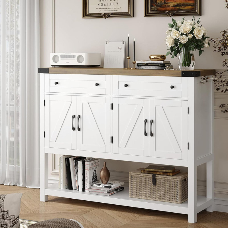 Buffet décoratif Neia, Blanc