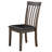 Deral 7 - Piece Traditional Solid Wood Dining Set with PU Leather Chair and Marble Table