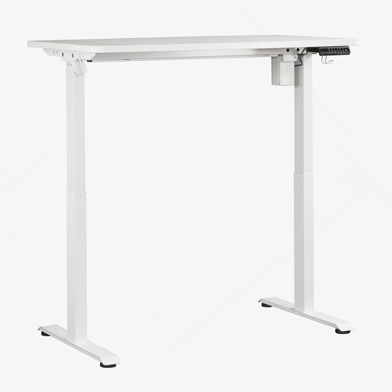 Bureau rectangulaire avec ports USB intégrés de type A et C