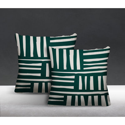 Indoor / Outdoor Abstract Square Throw Pillow