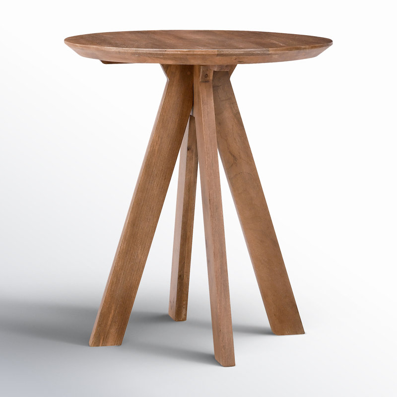 Furley 32" Round Counter Height Dining Table, Brown, 42"