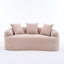 Causeuse avec tissu en chenille de grain de bois, canapé en éponge haute densité, canapé compact sans assemblage pour les petits espaces et les appartements, capacité de 300 lb-1770352974