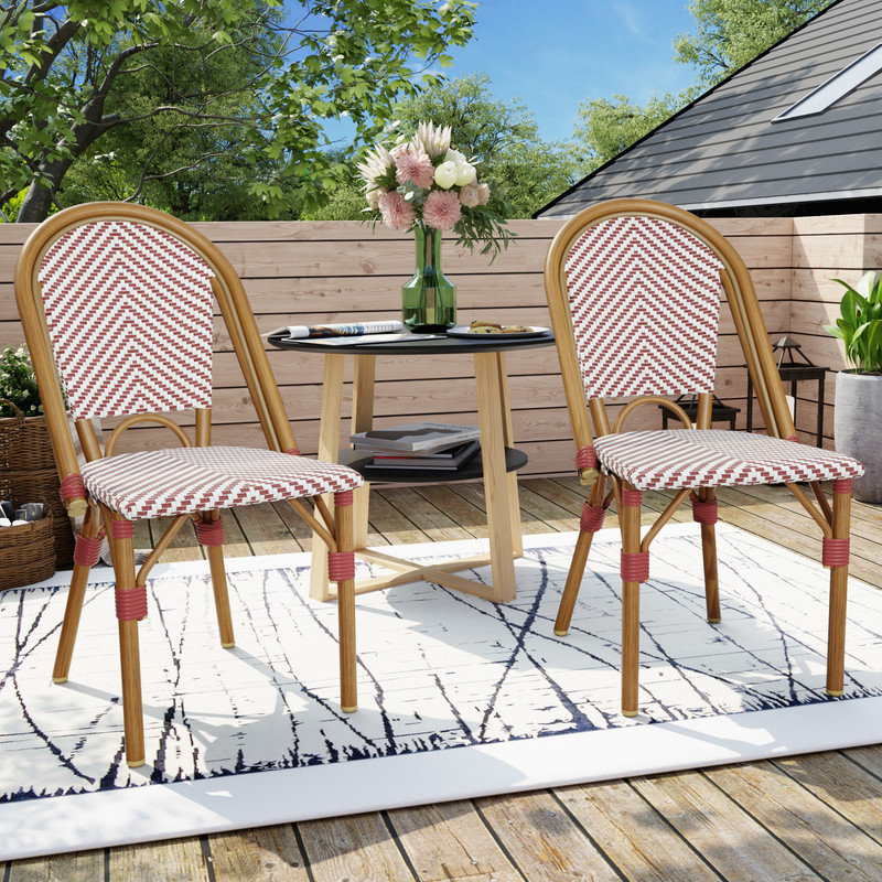 Chaises d'appoint pour l'extérieur, Rouge, 2