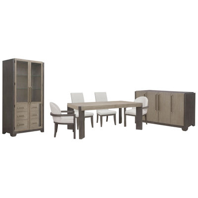 Table de salle à manger à pieds Inzillo avec 2 chaises d'appoint rembourrées et 2 tables de bout