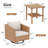 Outdoor 3 Piece Seating Group With Cushions