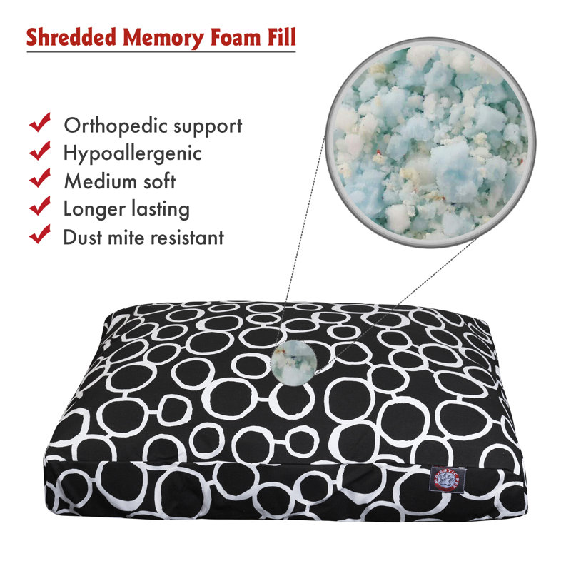 Coussin Fusion Orthopedic, Noir, Grand (l 36 po x P 44 po x H 5 po) ;