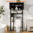 Over The Toilet Storage Cabinet with Doors - Freestanding Bathroom Organizer Shelf with TP Holder, Water-Resistant Space-Saver with Metal Frame, 31.5" Wide, Black-344574061