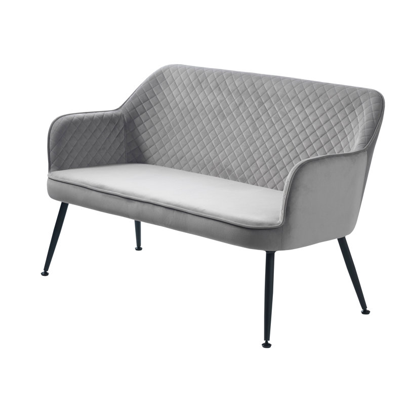 Bashar Upholstered Bench, Grey