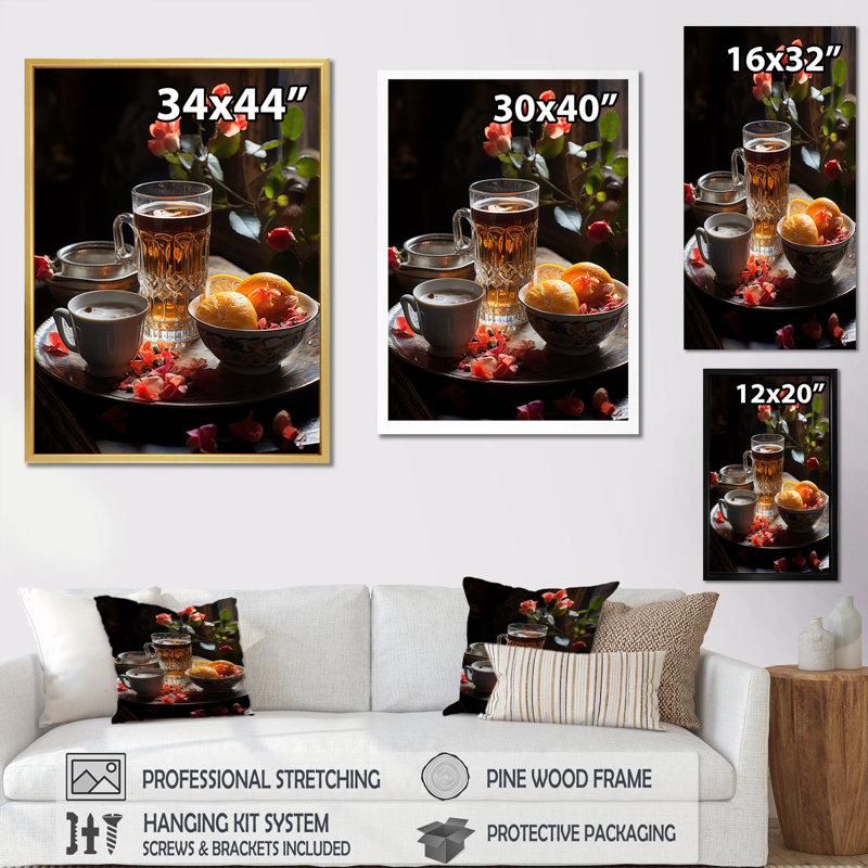 Aroma Cuban Coffee Harmony - impression, Cadre flottant noir, 20" H x 12" W