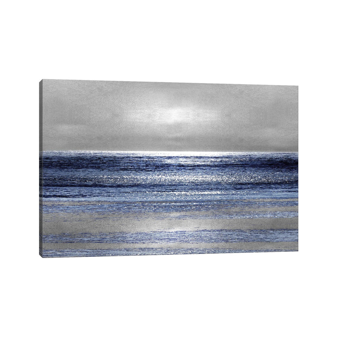 Silver Seascape II by Michelle Matthews - Wrapped Canvas Print