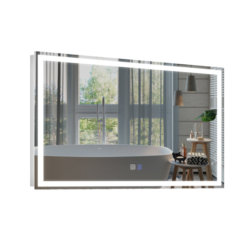 Kolston Metal Rectangle Wall Mirror, 32" x 48"