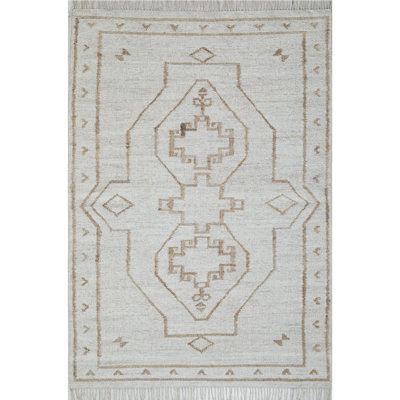 Tapis en jute tissé à plat Amell
