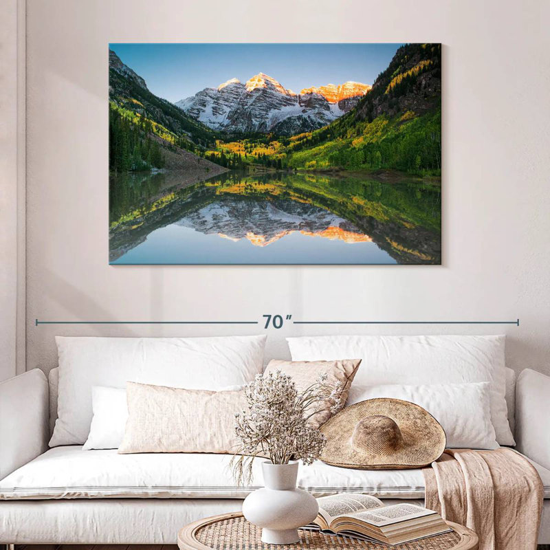 Alvord Maroon Bells Lake Sunshine, H 32 po x l 48 po