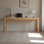 Bureau rectangulaire en bois massif Burlywood