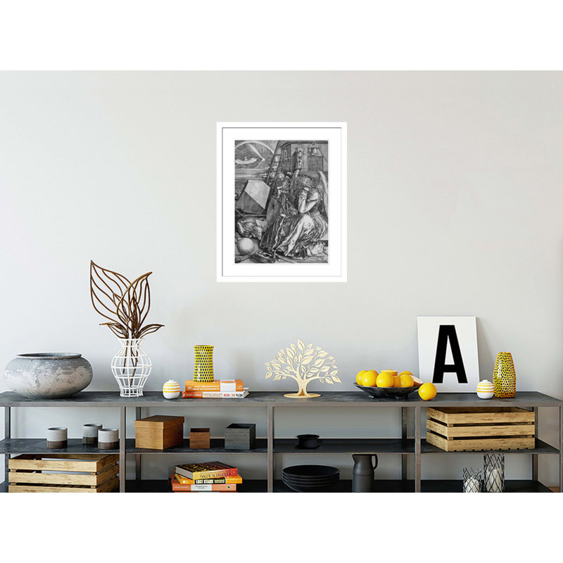 «Melancholia I» par Albrecht Dürer, impression giclée sur cadre, H 28,85 po x l 23,5 po