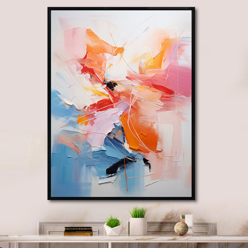 Impression sur toile sur fond jaune, H 32 po x l 16 po x P 1 po, Cadre flottant noir