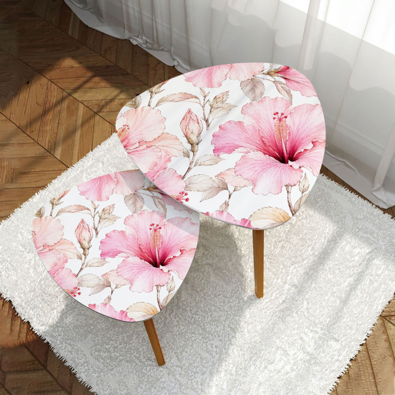 Ensemble de 2 tables basses gigognes Triangle