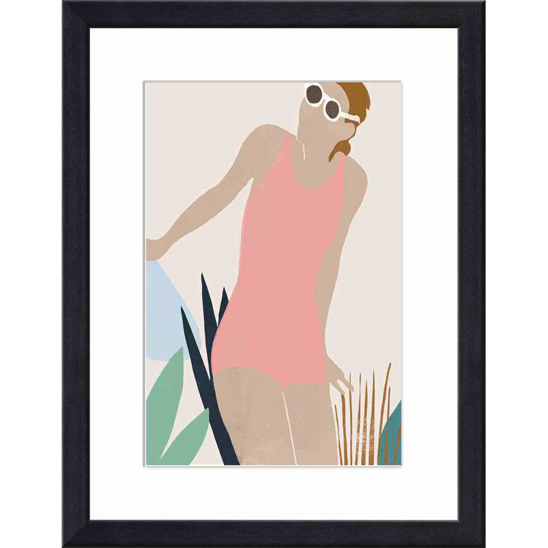 Femme Moderne IV par June Erica Vess - impression encadrée, H 12 po x l 12 po, Or