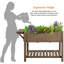 Addisynn Wood Raised Flower Bed with Trellis