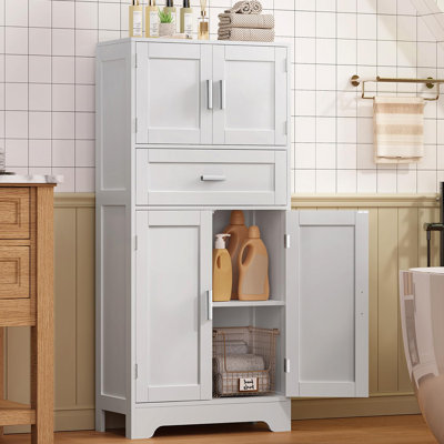 Armoire de rangement autoportante avec 4 portes