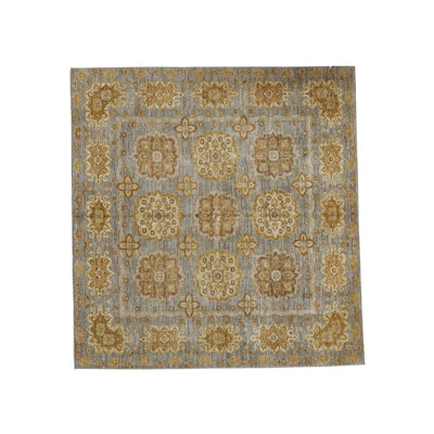 Ziegler Wool Oriental Area Rug in Light Blue/Brown