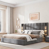 Norlina With Reading Lamp, Usb Port And Wide Headboard