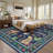 Area Rug Carpet  Area Rugs Washable Non-Slip, Floral Vintage Distress Print Pattern Medallion Carpet for Living Room Bedroom, Home Decor-1351391228-1351391230