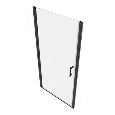 1 3/8" Adjustment,Universal Pivot Shower Door, Open Outside, With 1/4" Tempered Glass Finish