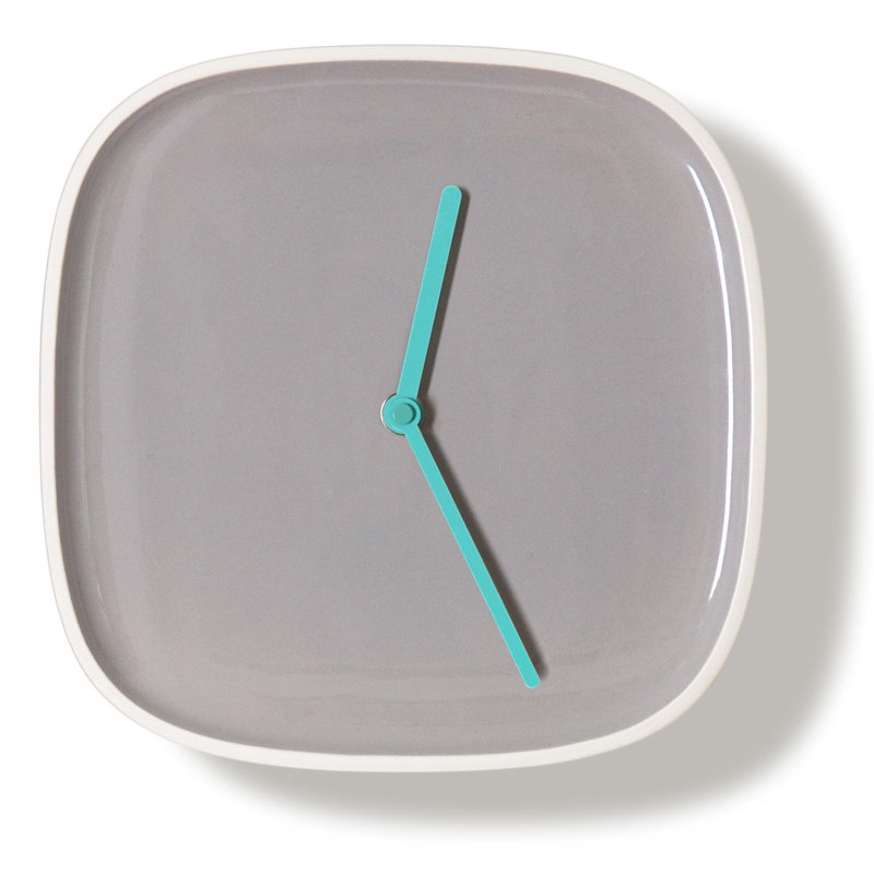 Metal Wall Clock, White / Grey