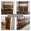 Retro Walnut Solid Wood Accent Cabinet