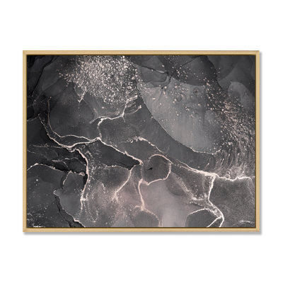 «Abstract Abstract Translucent Gray Ink Clouds», reproduction sur toile