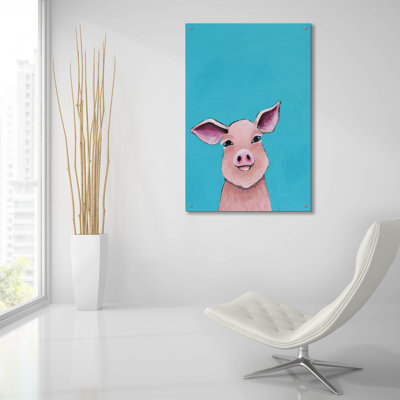«Epic Art» Little Pig »par Lucia Stewart, art mural en verre acrylique