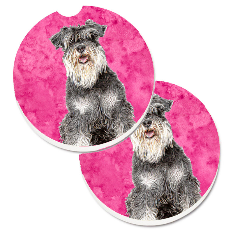 Sous-verre barbu collie voiture, Schnauzer