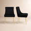 Chaise d'appoint rembourrée en velours avec pieds dorés -2078051676-2076929128