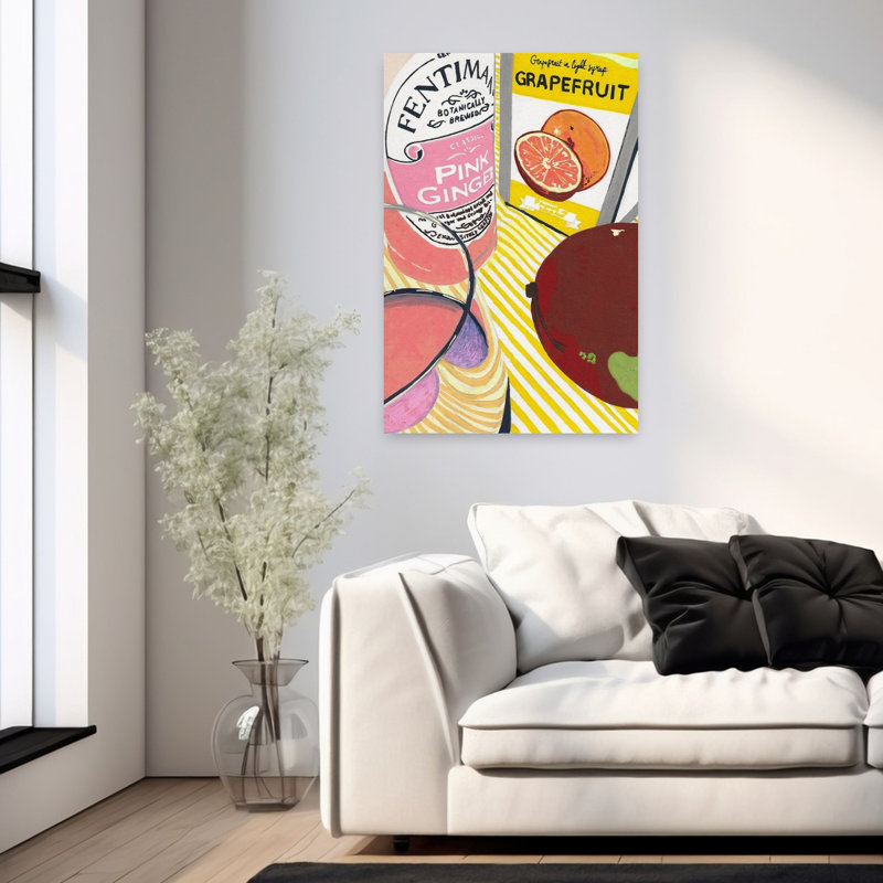 Art contemporain contemporain, H 36 po x l 24 po