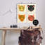 Ensemble de 4 plaques murales Modern Jungle Wildlife faces, par Carrie Cantwell