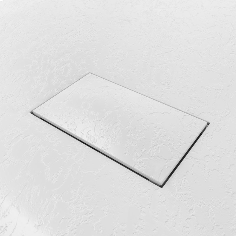 Bozidar W 32mm D Rectangle Shower Tray, 170cm H x 70cm W x 3.2cm D, White