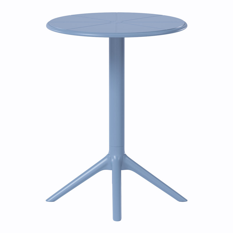 Outdoor Round Dining Table, Blue