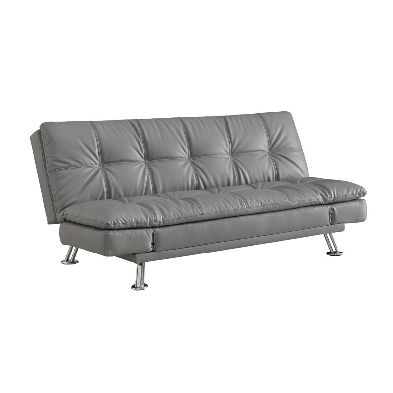 Allizzon Twin 73'' Upholstered Convertible Sofa, Gray