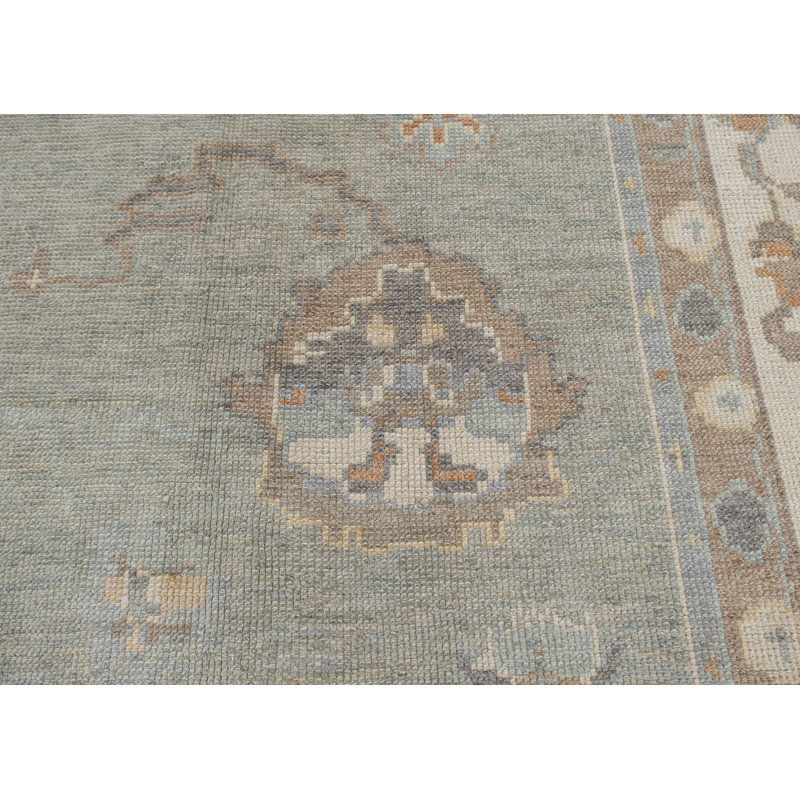 Tapis turc Oushak fait à la main 9 pi 11 po x 18 pi 5 po