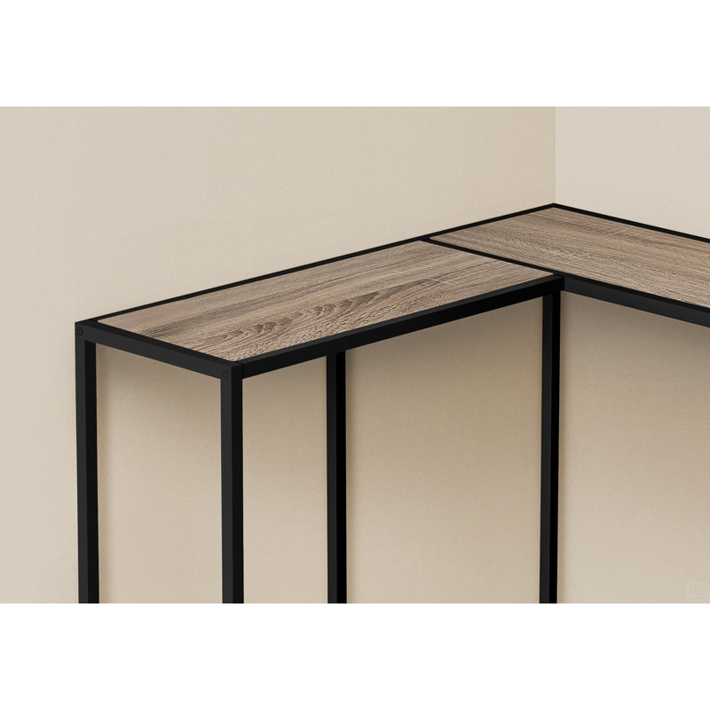 Corner Table Console Table, Taupe