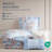 -Piece Bedding Sets, Blue Floral Twin/Twin XL Microfiber Farmhouse Bedroom