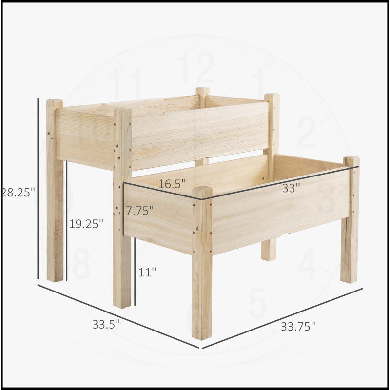 Boîte à fleurs en bois Tier