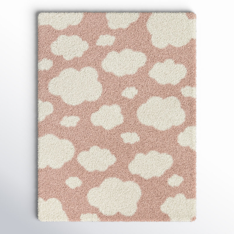 Tapis à poils longs Primland, Rectangle 5 pi 3 po x 7 pi, Rose