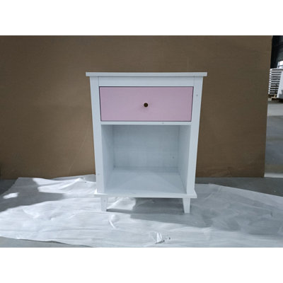 26.77''H Wooden Nightstand With One Drawer And Shelf For & Adults, Construction, Holds Up To 40 Lbs On Surface Shelf, 15 In Drawer, Easy Setup 26.77''H, Made Of Hard Wood, Bears Top Suited