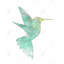 Géométrique colibri - décor de toile scandinave encadré