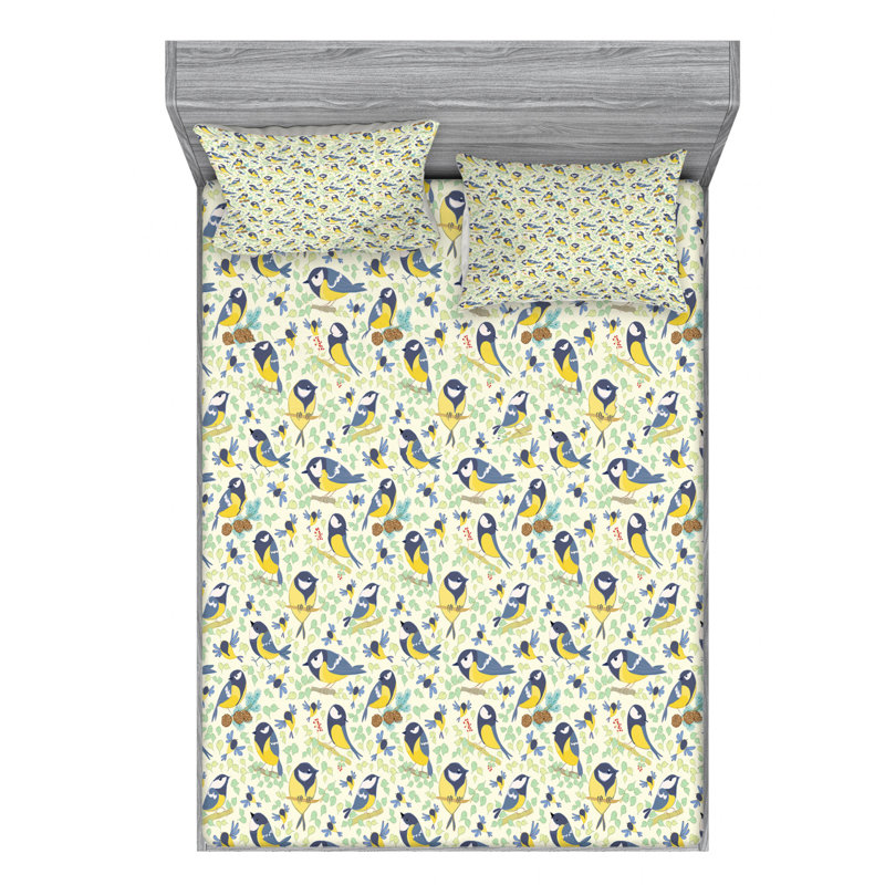 Microfiber Fitted Sheet, Queen Fitted Sheet with 2 Pillowcases