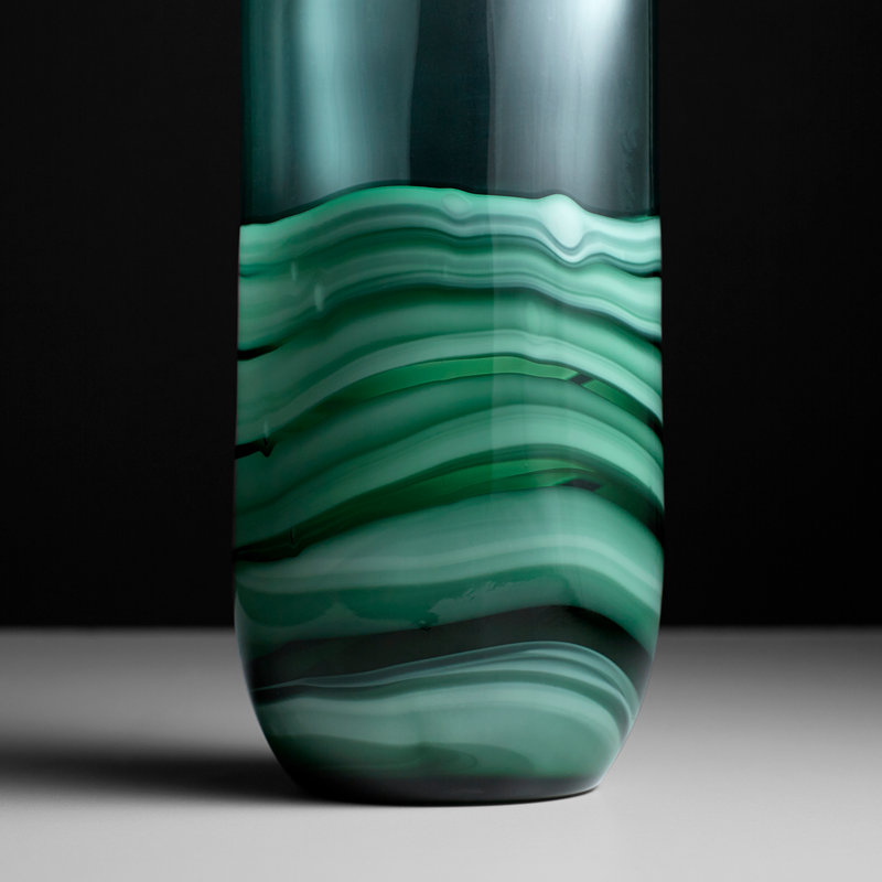 Torrent Glass Table Vase, 8.75" H x 8.25" W x 5.5" D